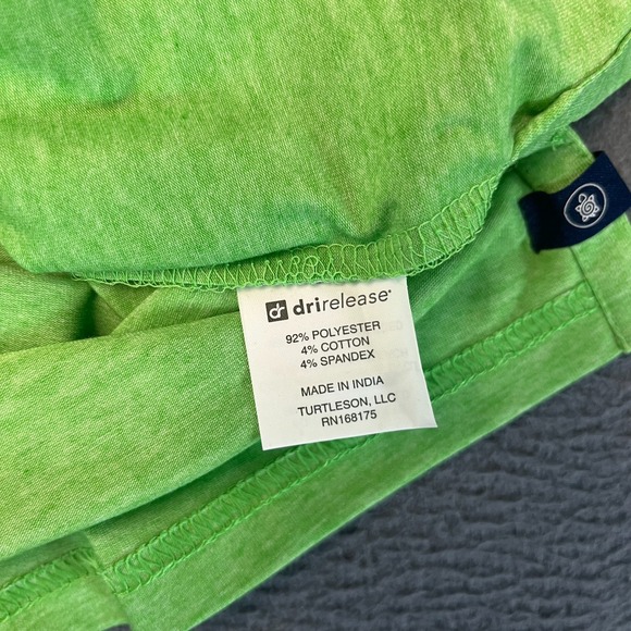 Turtleson Mens Med 1/4 Zip Pullover Green Golf Logo Stretch Mock Neck Drirelease - Picture 5 of 7